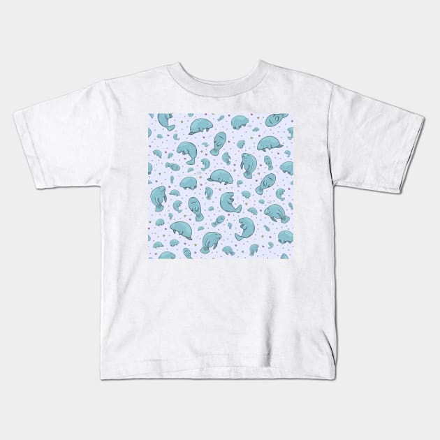 Cute Manatees Kids T-Shirt by nemki